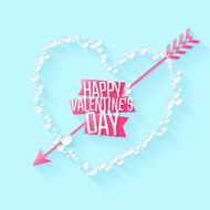 Happy Valentine's day greeting or invitation card with heart N4