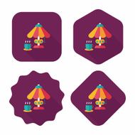 coffee time flat icon with long shadow eps10 N25