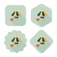 coffee time flat icon with long shadow eps10 N26