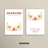 Book cover with flowers Vector vintage design N6