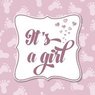 Baby girl invitation for baby shower N7