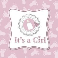 Baby girl invitation for baby shower N9