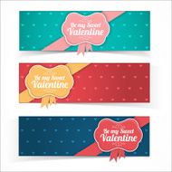 Saint Valentine Day banners