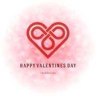 Happy Valentine&#039;s day Greeting Card and Bokeh N6