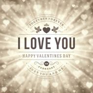 Happy Valentine&#039;s day Greeting Card and Bokeh N9