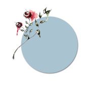 Watercolor background with flower N2