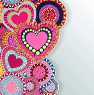 Happy Valentine's Day lettering Greeting Card on red background N10