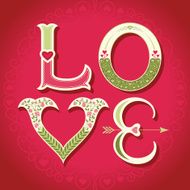 Valentines day background - love with hearts