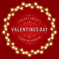 Happy Valentine&#039;s Day Glowing Decoration Light Bulbs