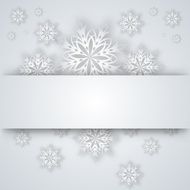 snowflakes and tree on a paper background N3
