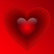 Holiday Card Heart from paper Valentines day N3