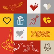 Different abstract heart icons collection N3