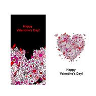 Valentine card with heart shape for your design