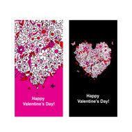 Valentine card with heart shape for your design N2