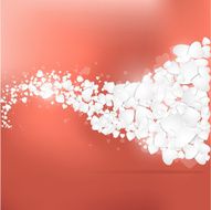 Vector hearts flat background