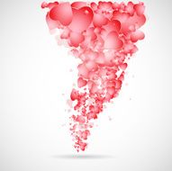 Vector hearts flat background N2