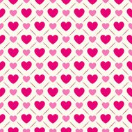Heart shape vector seamless pattern Pink and white colors N9