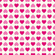 Heart shape vector seamless pattern Pink and white colors N10