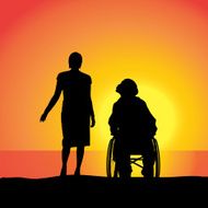 Vector Silhouette Of People N394