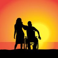 Vector Silhouette Of People N395