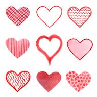 Watercolor hearts N4