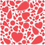 Red heart retro pattern