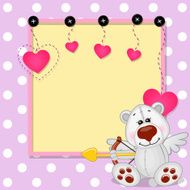 Cupid Polar Bear with frame N2