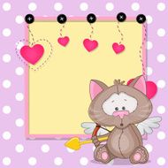 Cupid Cat with frame