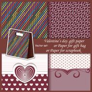 Wallpaper Valentine&#039;s Day gift paper or for scrapbook N3