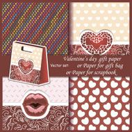 Wallpaper Valentine&#039;s Day gift paper or for scrapbook N4