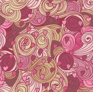 Valentine pattern with hearts waves