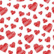 Seamless pattern with pink hearts N5