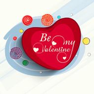 Happy Valentines Day celebration with red heart