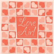 Funky mosaic love heart Valentine&#039;s Day card in vector format