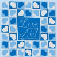 Funky mosaic love heart Valentine&#039;s Day card in vector format N7