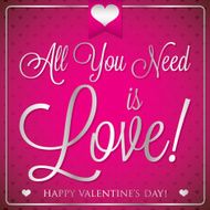 Elegant typographic Valentine&#039;s Day card in vector format N2