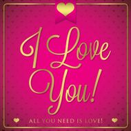 Elegant typographic Valentine&#039;s Day card in vector format N3