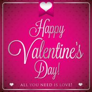 Elegant typographic Valentine&#039;s Day card in vector format N7