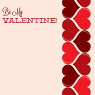 Valentine&#039;s Day heart line card in vector format N2