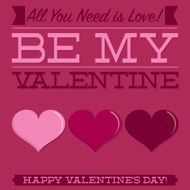 Retro typographic heart card in vector format N4