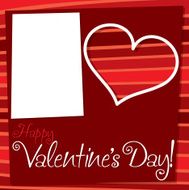 Cut out retro Valentine&#039;s Day card in vector format