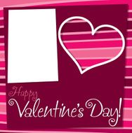 Cut out retro Valentine&#039;s Day card in vector format N3