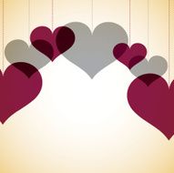 Overlay heart card in vector format N5