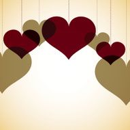 Overlay heart card in vector format N6