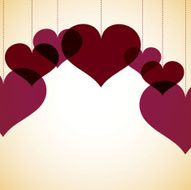 Overlay heart card in vector format N7