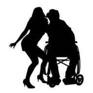 Vector silhouettes of couple N33