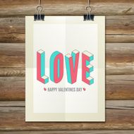 Happy Valentines Day Party Poster Design Template N10