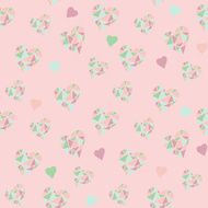 Hearts pink pattern