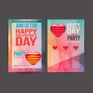 Happy Valentines Day Party Poster Design Template N11