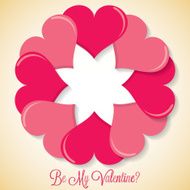Circle of hearts in vector format N3